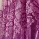 250*100cm Peony Voile Beads Living Room Window Tulle Sheer Curtain Purple