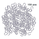 150Pcs Small Stainless Steel S Shape Hook Clasp DIY Necklace Craft Accessory
