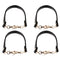 4Pieces Women Girls Bag PU Leather Short Bag Strap Replacement Purse Handle
