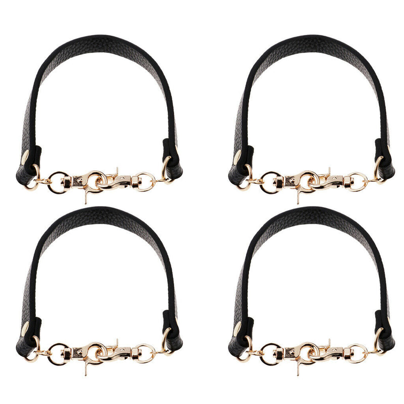 4Pieces Women Girls Bag PU Leather Short Bag Strap Replacement Purse Handle