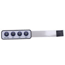 1x4 4 Key Matrix Membrane Switch Keypad Keyboard New 65x20x0.8mm White M3Z9