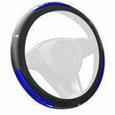 Universal 38cm Car Steering Wheel Cover Anti-Slip PU Leather Blue Dragon Icon