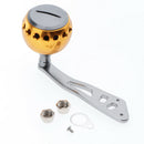 Aluminum Alloy Reel Handle for Baitcasting Drum Raft Reel Single Handle Golden