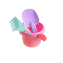7 Pieces Kids Beach Sand Toys Set Sandbox Toys with Round Bucket Sand Rake B