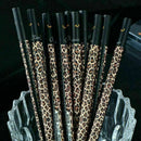 Leopard-printed Black Ink Writing Pen Student Schoolffice Fast Supplies