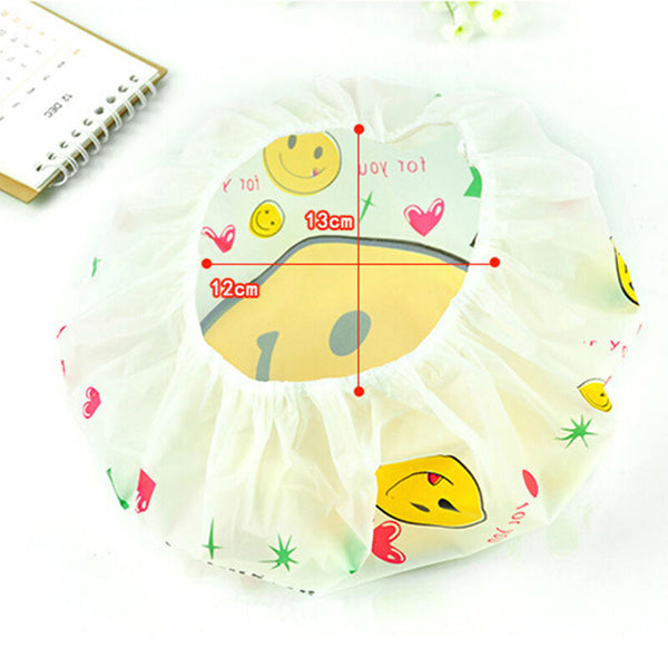 Women Cute Waterproof Elastic Plastic Shower Bathing Salon Hair Cap Hat ÃŽÂ¸pTOCA