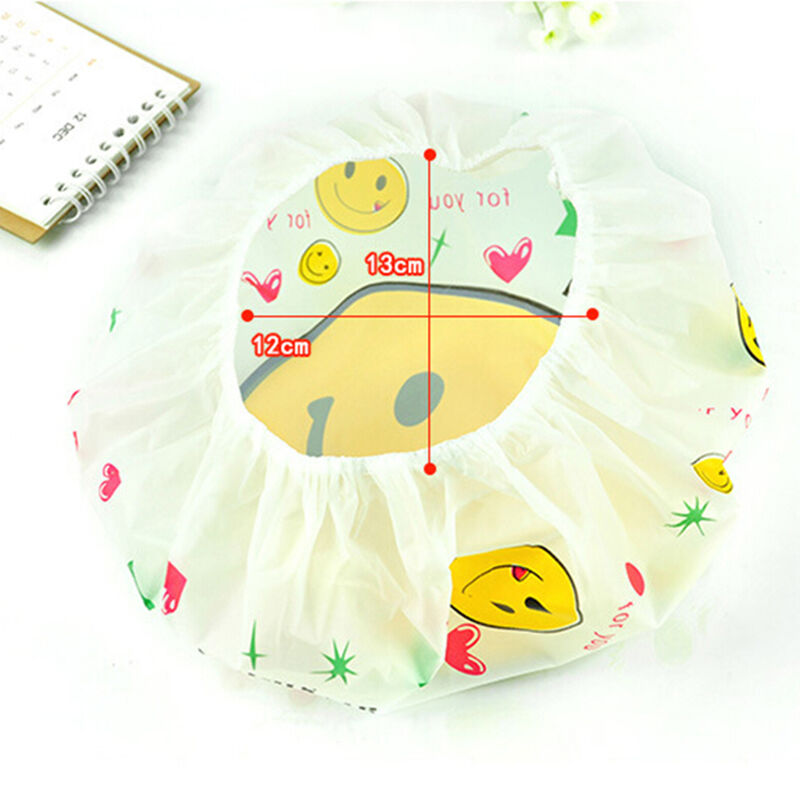 Women Cute Waterproof Elastic Plastic Shower Bathing Salon Hair Cap Hat ÃŽÂ¸pTOCA