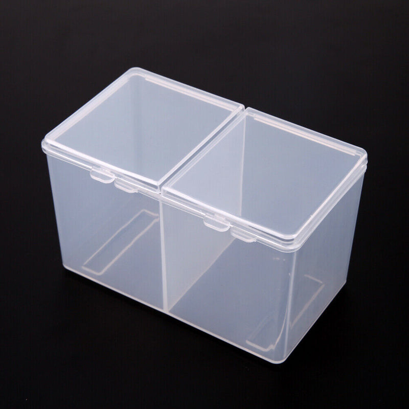 Clear Plastic Cotton Swab Box Storage Organizer Holder Cosmetic Makeup Tool A