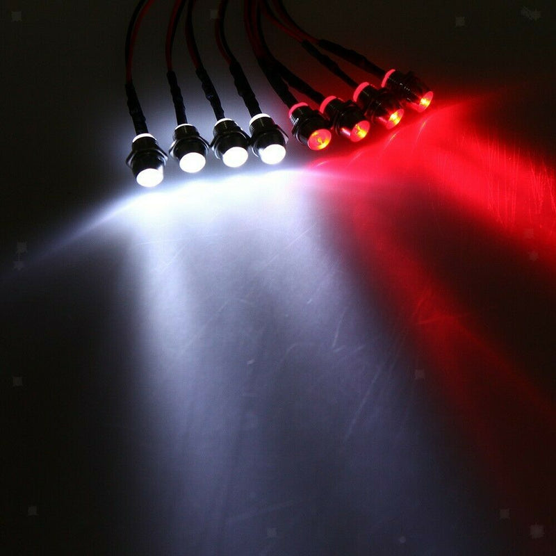 RC Car Upgrade Parts RC 8 LED 5mm White/Red Color RC Car LED Light Set for Slash