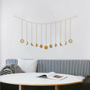 Art Gifts Moon Phase Lunar Display Wall Hanging Chain Tassel Home Wall Decor
