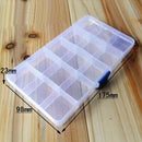 15 Slots Transparent Plastic Fishing Lure Box Fishing Tackle Storage Box