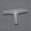 Plastic Tee Shape Aquarium 3-Way Air Valve Connectors 10 Pcs White