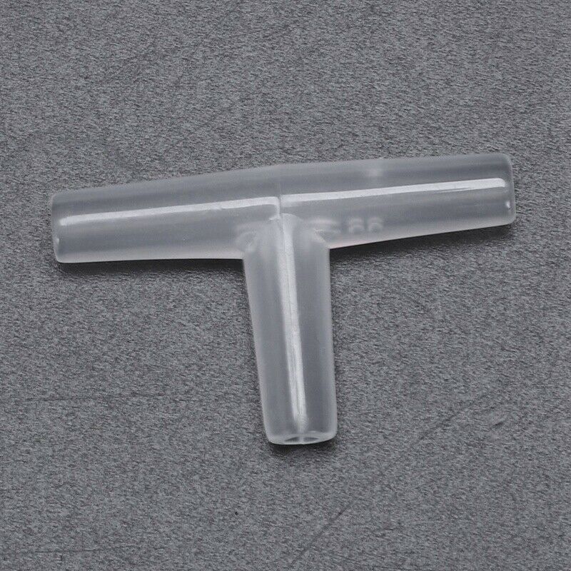 Plastic Tee Shape Aquarium 3-Way Air Valve Connectors 10 Pcs White