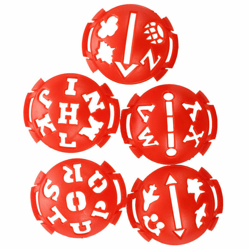 1 x Golf Ball Marker Base with Different Templates - Red and Black