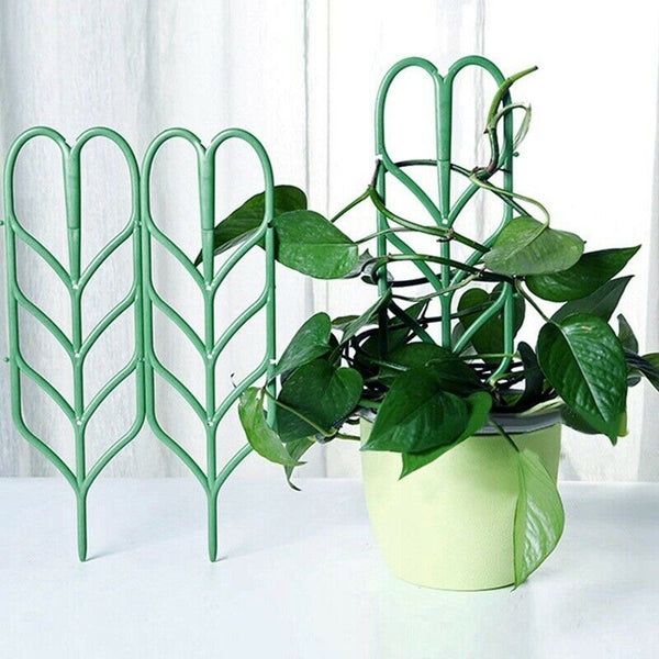 Garden Trellis For Climbing Plants, Leaf Shape Potted Plant Support Vines V
