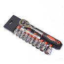 1/4 inch Socket Set Ratchet Wrench Extension Rod Combo Tools Kit  6.3mm