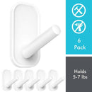 Adhesive Hooks,Heavy Duty Wall Hooks,Towel Hooks for Bathrooms 6 Value Pack
