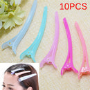10X Mixed Color Plastic Single Prong Alligator Teeth Hair Clips Bow DIYâ€˜Girl â„–[