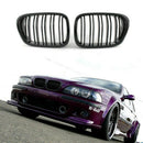Glossy Black Front Hood Kidney Grille Grill ABS Dual Line Compatible for BM