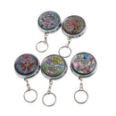 Mini Pocket Stainless Steel Round Cigarette Ashtray With Keychain Keyring