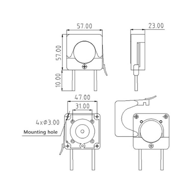 Mini Peristaltic Pump Head With Tube Small Flow Stepper Motor