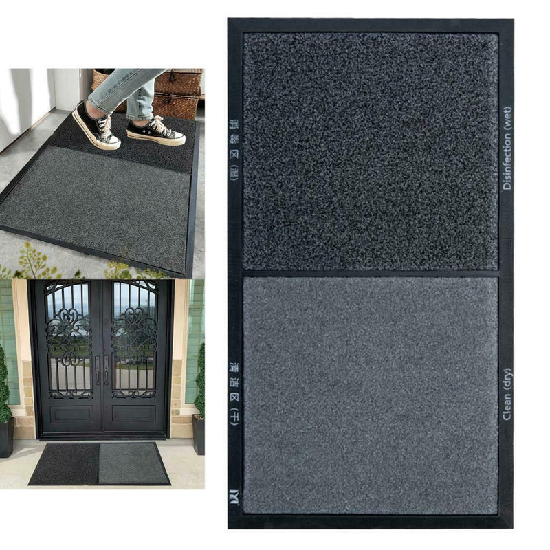 1x Disinfecting Doormat Sanitizing Floor Mat Entrance Carpet Cushion Gray Corful