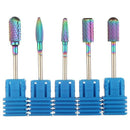 5Pcs Colorful Nail Grinding Head 3/32 Cuticle Clean Nail Drill Bit Manicure B9X8
