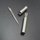 Stainless Steel Toothpick Holder Box Pocket Size Pill Capsule Case With Key Ring