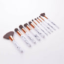10pcs/Set Marble Handle Professional Makeup Brushes Portable Travel Face Beauty