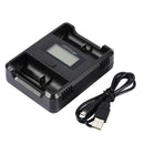 Mini Powerful Intelligent 2 Slot LCD 3.7V Battery Charger 18650 26650 Battery