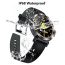 Smart Watch for Android Mens Heart Rate Blood Pressure Monitor Black+Grey