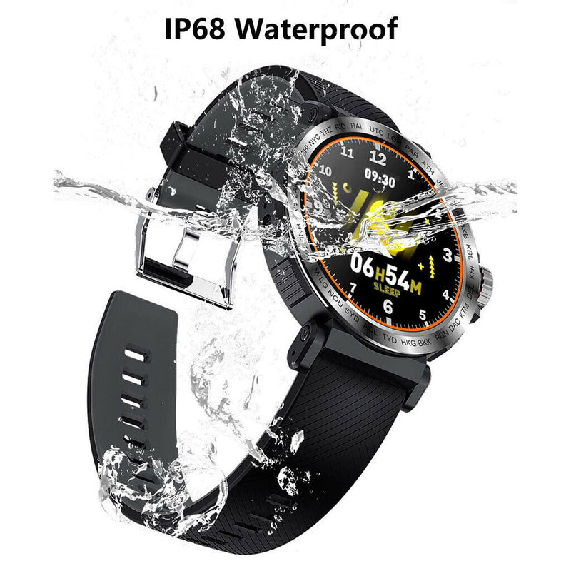 Smart Watch for Android Mens Heart Rate Blood Pressure Monitor Black+Grey