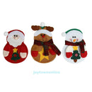 3pcs Christmas Santa Claus Fork Bag Cover Tableware Cutlery Holder Table Decor