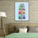 5D DIY Full Drill Diamond Painting Owl Cross Stitch Mosaic Kit Home Decor