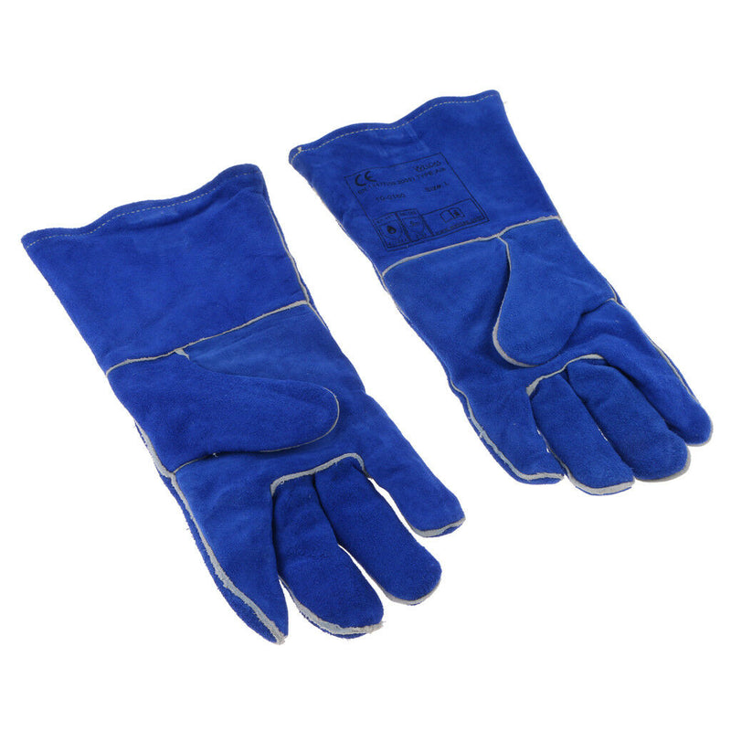 1 Pair of Soft Artificial Cowhide Argon Arc Welding Gloves Heat Resistant