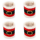 Set 4pcs Christmas Napkin Rings Serviette Holder Dinner Table Wedding Decor