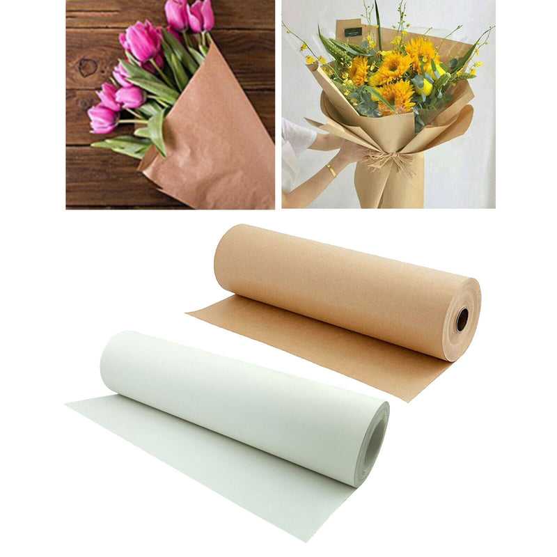 30m Kraft Paper Roll  Wrapping DIY Card Making Scrapbooking Arts Crafts