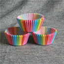 200 x Rainbow Cupcake Cases Cake Baking Muffin Dessert Wedding Party