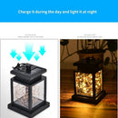Outdoor Garden Solar Powered Hanging LED String Lights Flickering Candle La S6S4