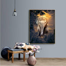 Flaming Elephant 5D DIY Full Drill Round Diamond Painting Embroidery Kits