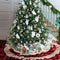 Christmas Cloth Cake Tree Skirt Home Outdoor Decor Plaid Carpet Floor Mat
