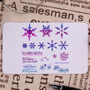 Carbon Steel Snowflake Series Transparent Seal Stamp Stencils (ST0351A1)