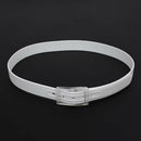 Unisex Stylish Candy Colours Silicone Plastic belt white I9Z7