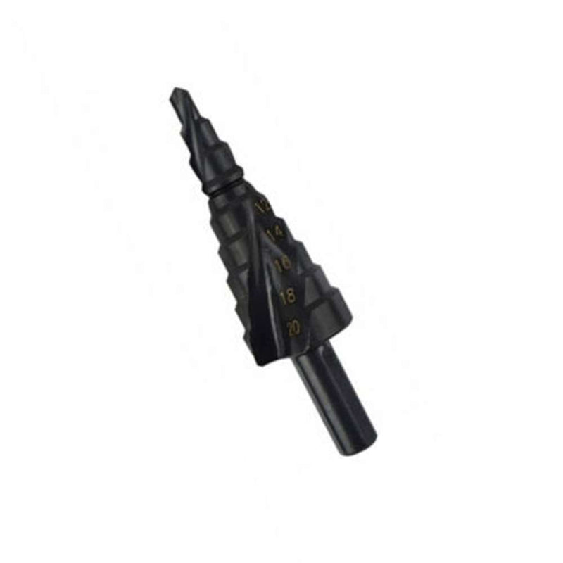 1* New Black Nitride Spiral Groove Triangle Shank Step Drill Bit Pagoda Drill