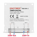 Sinotimer Tm618H-2 220V Ac Digital Time Switch Output Voltage 220V 7 Day We