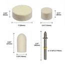 100Pcs Wool Felt Polishing Pad Polishing Wheel Point Mandrel Kit for Rotary V8Y7