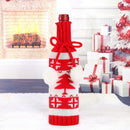 Christmas Knitted Red Wine Bottle Cover Bag Elk Snowflake Bottle Bag (02)