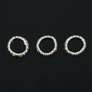 3 x Elastic Toe Ring Bridal Jewelry Single-Row Rhinestone 3mm---Multicolor C2X9