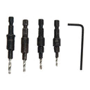 4Pcs #6 #8 #10 #12 HSS Countersink Drill Bit Set Screw 1/4 Hex Shank Wood T #gib