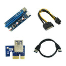 PCI-E 1X 4X 8X 16X Extender Riser Card USB 3.0 Cable SATA Power Cable Kit